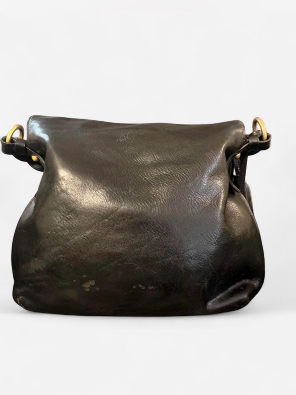 Dooney & Bourke Florentine Black Leather Hobo Shoulder Bag with Tassel - Picture 2 of 12